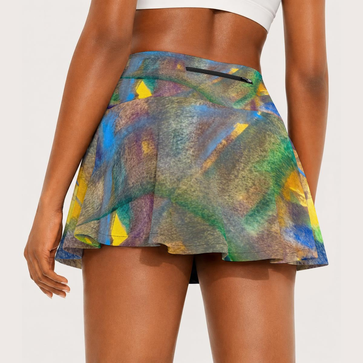 KBAUM Artist Collection Pickleball Skirt Custom Watercolor Design