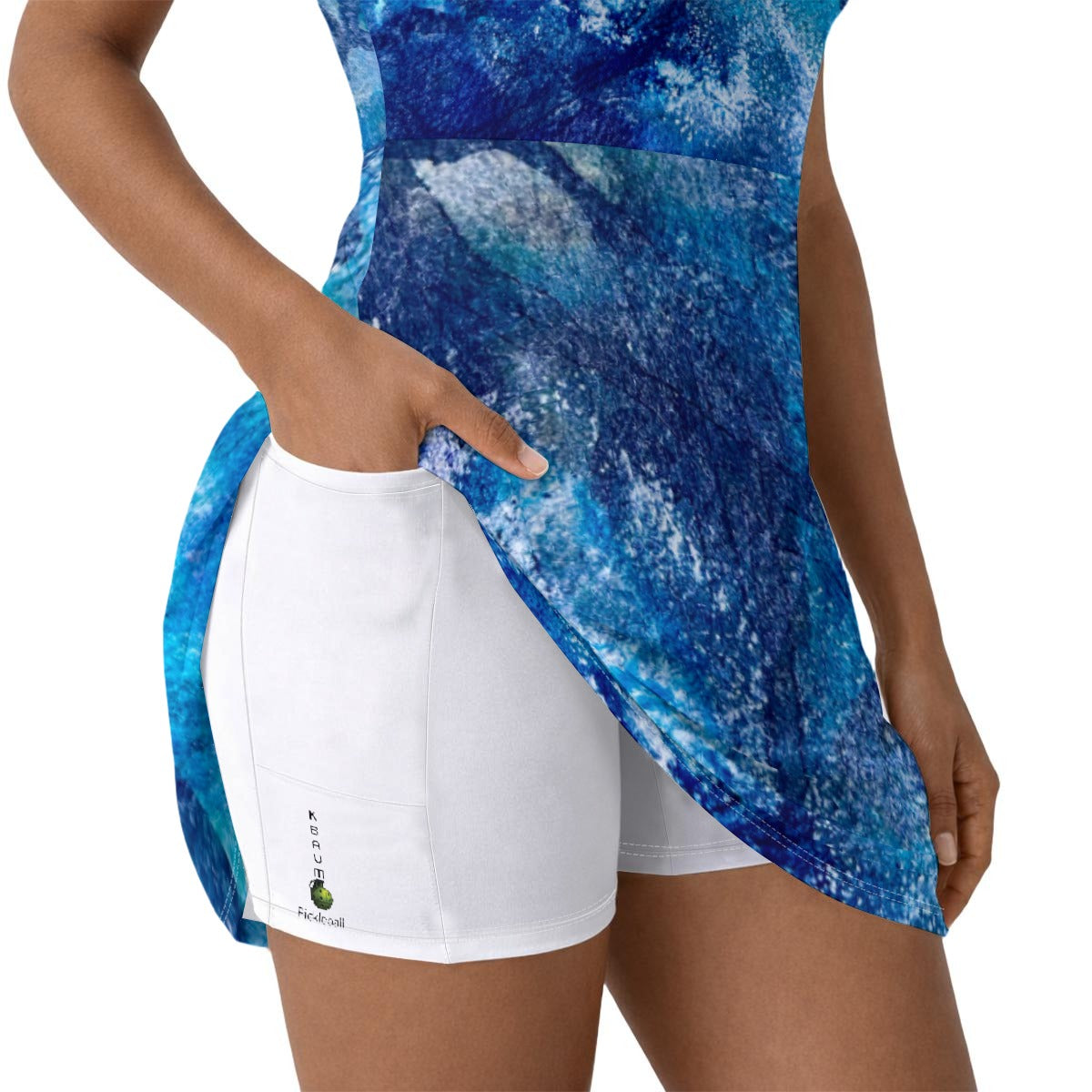 Kbaum Artist Collection Pickleball dress with compression shorts and phone pocket