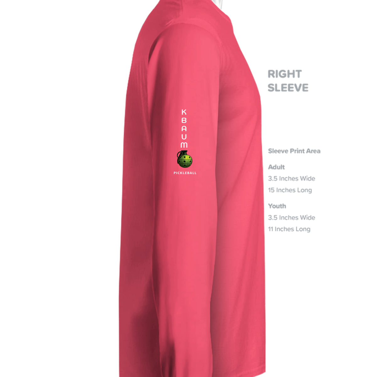 Hot Coral - LST353LS - SLEEVE_RIGHT